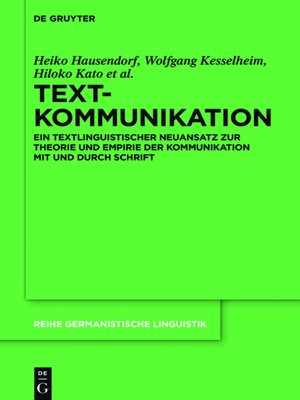 cover image of Textkommunikation